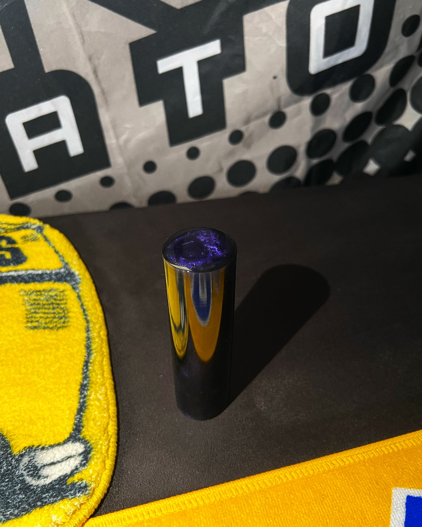 Smokey labo black and purple 4” 1/2 shift knob